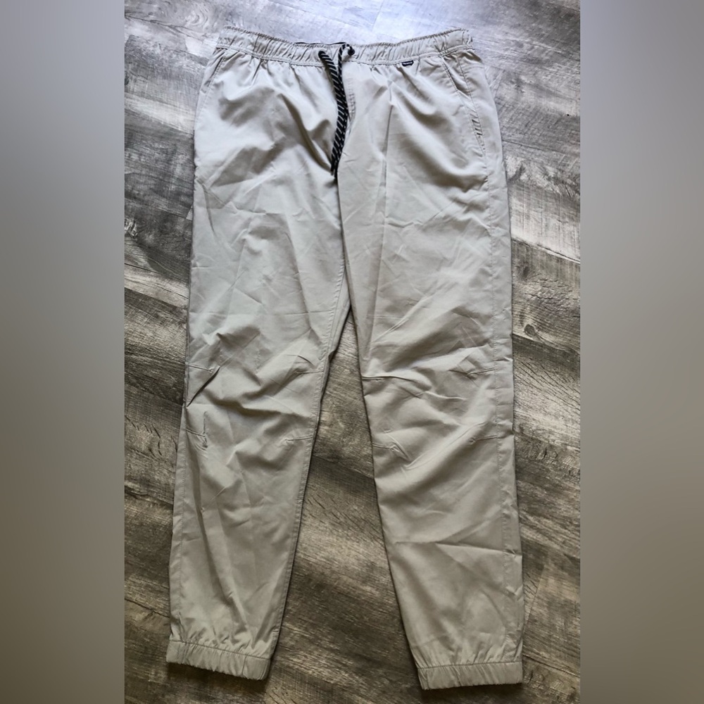 Hurley Light Gray Elastic-Waist Jogger Pants Men’s XL